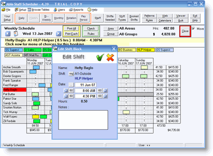 Visible Scheduler Screenshot